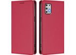Custodia In Pelle Per Motorola Moto G Stylus 2021 4G, Custodia Magnetica In Finto Cuoio Con Supporto Rosso