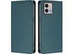 Custodia Per Motorola Moto G Stylus 5G 2023, Flip Cover In Finto Cuoio Antiurto Magnetica Con Supporto Verde
