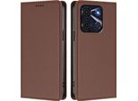 Custodia Per Cellulare Per Itel A60 / Itel A60S, Custodia Magnetica Antiurto In Finto Cuoio Flip Cover Con Supporto Marrone