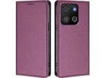 Custodia Per Telefono Cellulare Per Itel A05S, Custodia Magnetica Antiurto Con Supporto In Finto Cuoio Flip Cover Viola