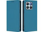 Custodia Per Telefono Cellulare Per Honor X8B, Flip Cover In Finto Cuoio Antiurto Magnetica Con Supporto Blu
