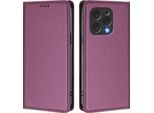 Custodia In Pelle Per Doogee N55 Plus, Custodia Magnetica In Finto Cuoio Con Supporto Viola