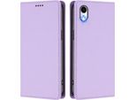 Custodia Per Iphone Xr, Flip Case In Finto Cuoio Custodia Magnetica Antiurto Con Supporto Viola