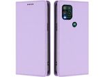 Custodia Per Motorola Moto G Stylus 5G 2021, Custodia Magnetica Antiurto Con Supporto In Finto Cuoio Flip Cover Viola