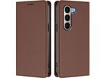 Custodia Per Telefono Cellulare Per Itel A95, Flip Cover In Finto Cuoio Antiurto Custodia Magnetica Con Supporto Marrone