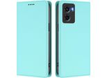 Custodia Per Motorola Moto G05, Flip Cover In Finto Cuoio Antiurto Magnetica Con Supporto Turchese