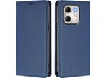 Custodia In Pelle Per Infinix Hot 50I /Smart 9 /Smart 9 Hd, Custodia Flip Magnetica In Finto Cuoio Con Supporto Blu Scuro