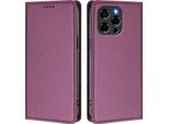 Custodia In Pelle Per Doogee Note 58 / Note 58 Pro, Custodia Flip Magnetica In Finto Cuoio Con Supporto Viola