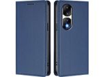 Custodia Per Telefono Cellulare Per Honor 90 Pro, Flip Cover In Finto Cuoio Antiurto Magnetica Con Supporto Blu Scuro