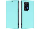 Custodia In Pelle Per Honor 200 Lite, Flip Case Magnetico In Finto Cuoio Con Supporto Verde Menta