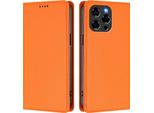 Custodia In Pelle Per Doogee Note 58 / Note 58 Pro, Custodia Magnetica In Finto Cuoio Flip Con Supporto Arancione