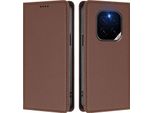 Custodia Per Telefono Cellulare Per Honor Gt Pro, Flip Cover In Finto Cuoio Antiurto Magnetica Con Supporto Marrone