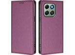 Custodia In Pelle Per Honor X6B/Honor X6A, Custodia Flip Magnetica In Finto Cuoio Con Supporto Viola