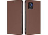Custodia Per Motorola Moto G Power 5G 2023, Custodia Magnetica Antiurto Con Supporto In Finto Cuoio Flip Cover Marrone