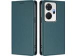 Custodia Per Cellulare Per Itel P55+, Flip Cover In Finto Cuoio Antiurto Magnetica Con Supporto Verde