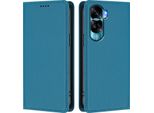 Custodia In Pelle Per Honor 90 Lite, Custodia Flip Magnetica In Finto Cuoio Con Supporto Lake Blu