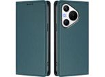 Custodia Per Telefono Cellulare Per Huawei Pura 70, Flip Cover In Finto Cuoio Antiurto Magnetica Con Supporto Verde
