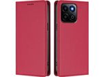 Custodia Per Telefono Cellulare Per Honor 400 Smart /Honor X7D, Flip Cover In Finto Cuoio Antiurto Custodia Magnetica Con Supporto Rosso