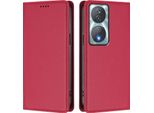 Custodia Per Cellulare Per Honor X7B 4G/X7B 5G/Honor 90 Smart,Poliuretanoleather Flip Cover Custodia Magnetica Antiurto Con Supporto Rosso