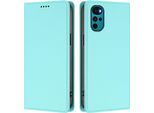 Custodia Per Motorola Moto G22 / Moto E22S, Flip Cover In Finto Cuoio Antiurto Magnetica Con Supporto Turchese