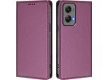 Custodia In Pelle Per Motorola Moto G Stylus 5G 2024, Custodia Flip Magnetica In Finto Cuoio Con Supporto Viola