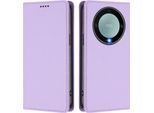 Custodia In Pelle Per Honor X9A/Magic5 Lite, Custodia Magnetica In Finto Cuoio Con Supporto Viola Chiaro
