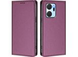 Custodia Per Telefono Cellulare Per Honor X7A, Flip Cover In Finto Cuoio Antiurto Magnetica Con Supporto Viola