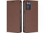 Custodia In Pelle Per Doogee N60 Pro, Custodia Magnetica In Finto Cuoio Con Supporto Marrone