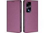Custodia Per Telefono Cellulare Per Honor 80 Gt, Flip Cover In Finto Cuoio Antiurto Magnetica Con Supporto Viola