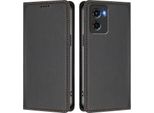 Custodia Per Motorola Moto G05, Flip Cover In Finto Cuoio Antiurto Magnetica Con Supporto Nero