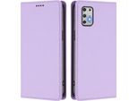 Custodia In Pelle Per Motorola Moto G Stylus 2021 4G, Custodia Magnetica In Finto Cuoio Con Supporto Viola Chiaro