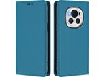 Custodia In Pelle Per Honor Magic6, Flip Case Magnetico In Finto Cuoio Con Supporto Lake Blu