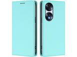 Custodia In Pelle Per Honor 70, Flip Case Magnetico In Finto Cuoio Con Supporto Verde Menta