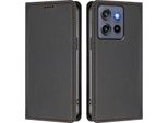 Custodia Per Cellulare Per Motorola Edge 60 Stylus/Moto G Stylus 5G 2025, Custodia Magnetica Antiurto In Finto Cuoio Flip Cover Con Supporto Nero