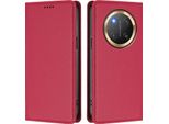 Custodia Per Telefono Cellulare Per Honor X9C/Magic7 Lite, Custodia Magnetica Antiurto In Finto Cuoio Flip Cover Con Supporto Rosso