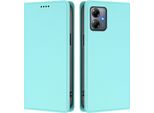 Custodia Per Cellulare Per Motorola Moto G14, Flip Cover In Finto Cuoio Antiurto Magnetica Con Supporto Turchese