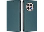 Custodia In Pelle Per Oneplus 13R, Custodia Magnetica In Finto Cuoio Con Supporto Verde