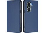 Custodia In Pelle Per Honor 60 Pro, Flip Case Magnetico In Finto Cuoio Con Supporto Blu Scuro