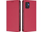 Custodia Per Motorola Moto G Power 5G 2023, Custodia Magnetica Antiurto Con Supporto In Finto Cuoio Flip Cover Rosso