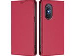 Custodia In Pelle Per Huawei Nova 9 Se/Honor 50 Se, Custodia Flip Magnetica In Finto Cuoio Con Supporto Rosso