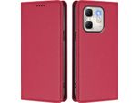 Custodia Per Cellulare Per Infinix Hot 50I /Smart 9 /Smart 9 Hd,Poliuretanoleather Flip Cover Custodia Magnetica Antiurto Con Supporto Rosso