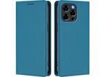 Custodia In Pelle Per Doogee Note 58 / Note 58 Pro, Custodia Flip Magnetica In Finto Cuoio Con Supporto Lake Blu