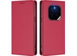 Custodia Per Telefono Cellulare Per Honor Gt Pro, Flip Cover In Finto Cuoio Antiurto Magnetica Con Supporto Rosso