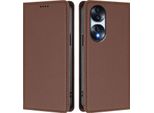 Custodia In Pelle Per Honor 70, Custodia Flip Magnetica In Finto Cuoio Con Supporto Marrone