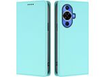 Custodia Per Telefono Cellulare Per Huawei Nova 12S, Flip Cover In Finto Cuoio Antiurto Magnetica Con Supporto Turchese