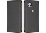 Custodia Per Motorola Moto G 5G 2020, Custodia Magnetica Antiurto Con Supporto In Finto Cuoio Flip Cover Nero
