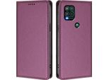 Custodia In Pelle Per Motorola Moto G Stylus 5G 2021, Custodia Magnetica In Finto Cuoio Con Supporto Viola