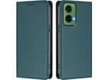 Custodia In Pelle Per Motorola Moto G35, Custodia Flip Magnetica In Finto Cuoio Con Supporto Verde