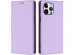 Custodia Per Iphone 13 Pro Max, Flip Cover In Finto Cuoio Antiurto E Magnetica Con Supporto Viola