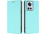 Custodia In Pelle Per Oneplus 10R, Flip Case Magnetico In Finto Cuoio Con Supporto Verde Menta